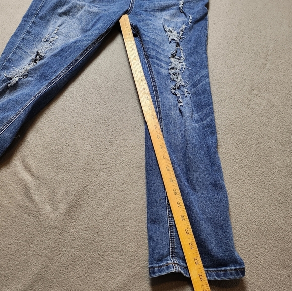 Women's Overalls Distressed Jeans Sz 13 Eighty Two Denim - Picture 14 of 15